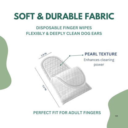 Binzaro Disposable Finger Wipes for Dogs & Cats – 50 Count | Dental, Ear, Eye & Paw Cleaning