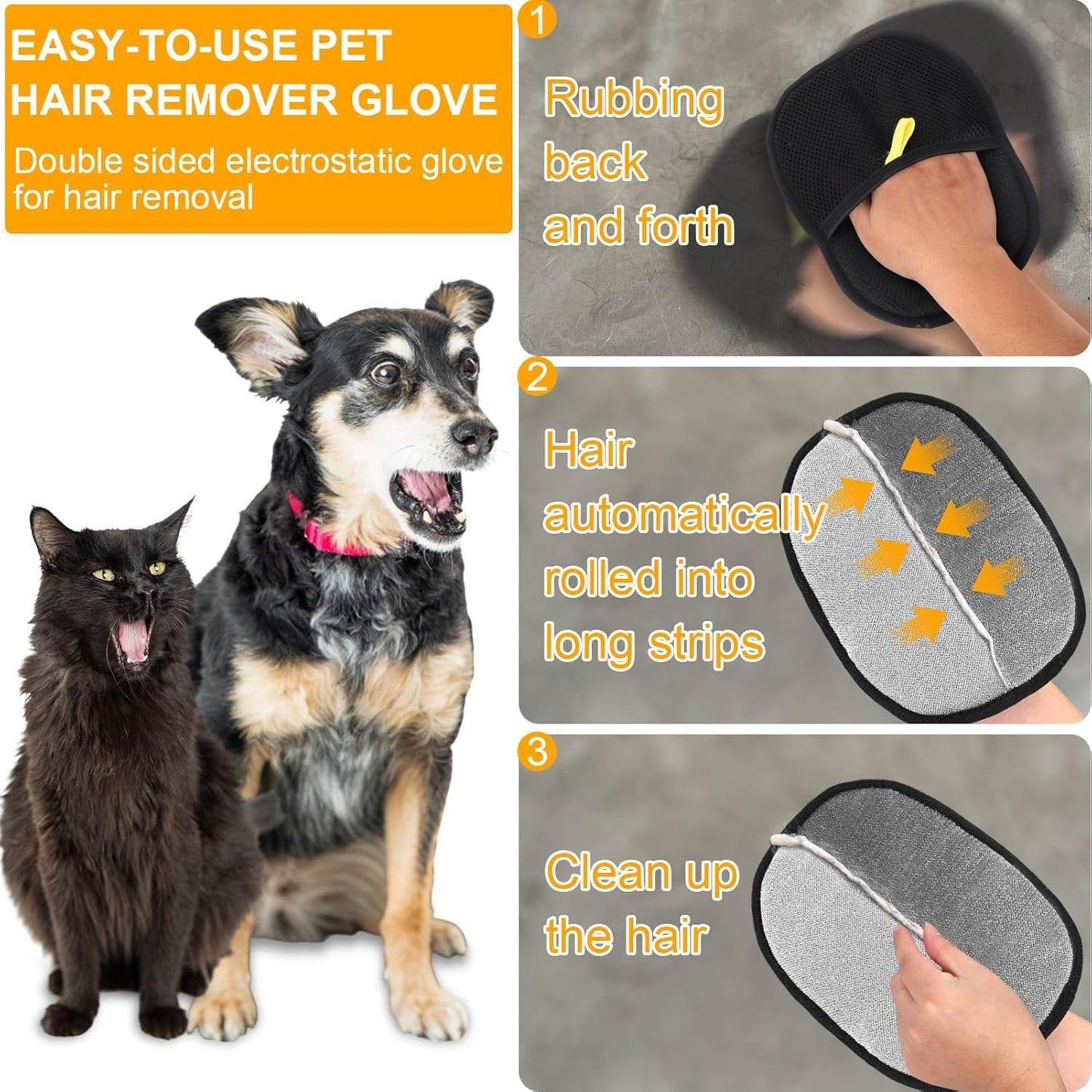 Pet Hair Removal Gloves 2025 Upgrade